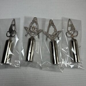 MASONIC BLUE LODGE TOPS FOR RODS, SILVER COLOR FREEMASON POLE TOPPER